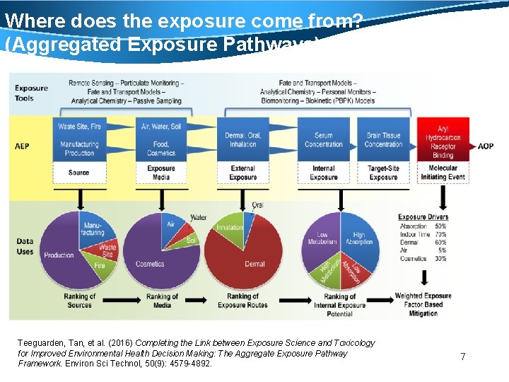 Where does the exposure come from? (Aggregated Exposure Pathways) Teeguarden, Tan, et al. (2016)