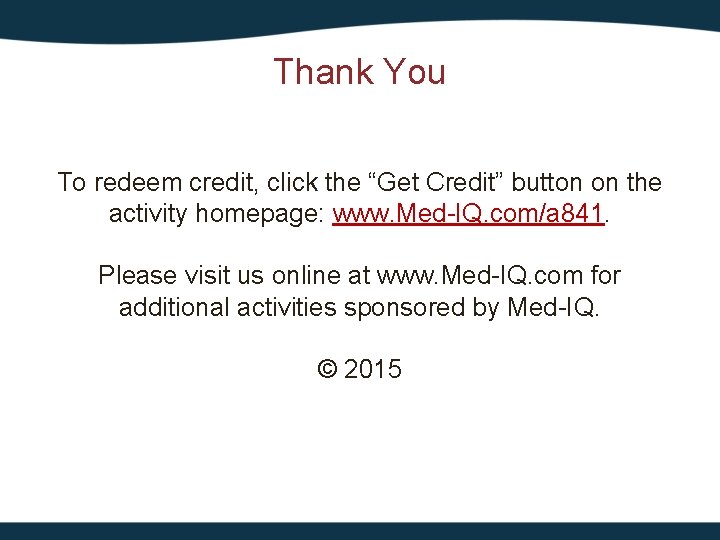 Thank You To redeem credit, click the “Get Credit” button on the activity homepage: