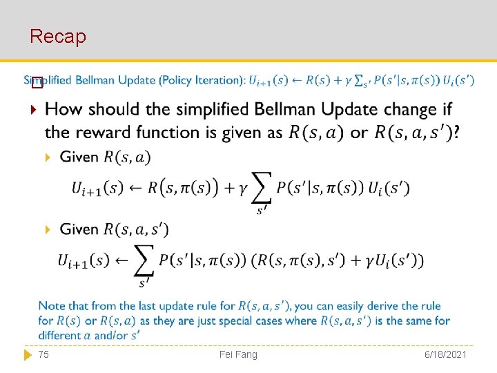 Recap � 75 Fei Fang 6/18/2021 