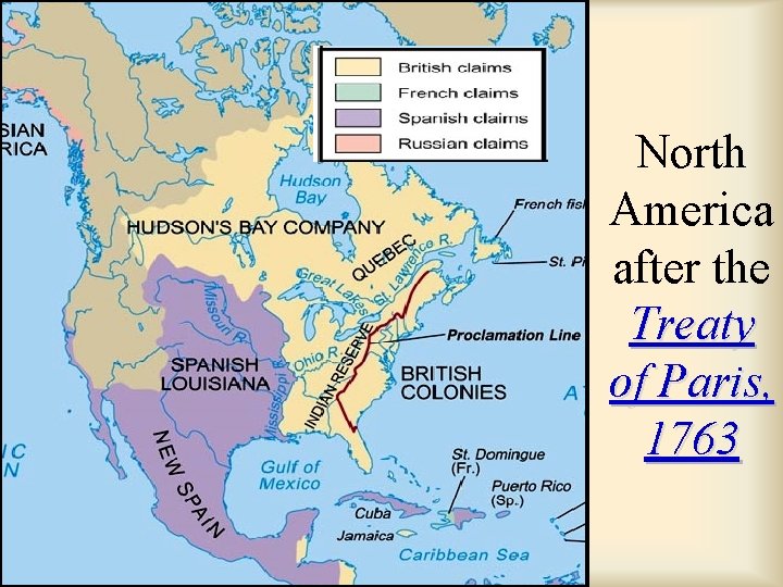 North America after the Treaty of Paris, 1763 