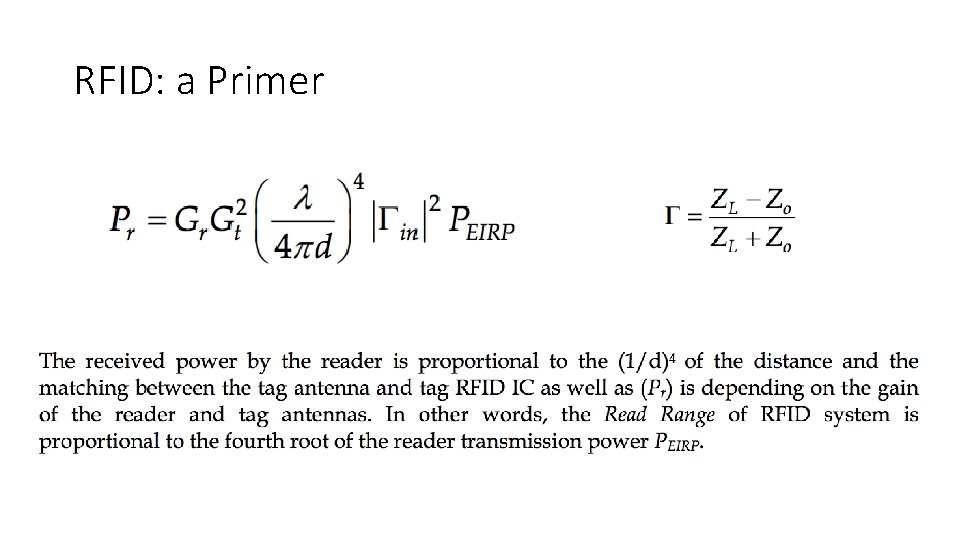 RFID: a Primer 