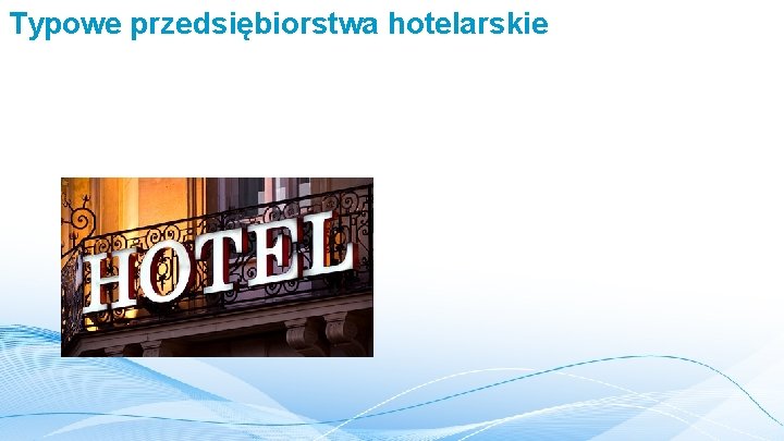 Typowe przedsiębiorstwa hotelarskie 