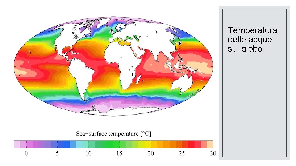 Temperatura delle acque sul globo 