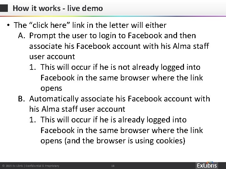 How it works - live demo • The “click here” link in the letter