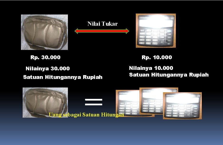 Nilai Tukar Rp. 30. 000 Nilainya 30. 000 Satuan Hitungannya Rupiah Uang sebagai Satuan