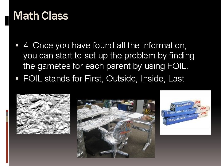 Math Class 4. Once you have found all the information, you can start to