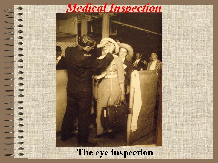 Medical Inspection The eye inspection 