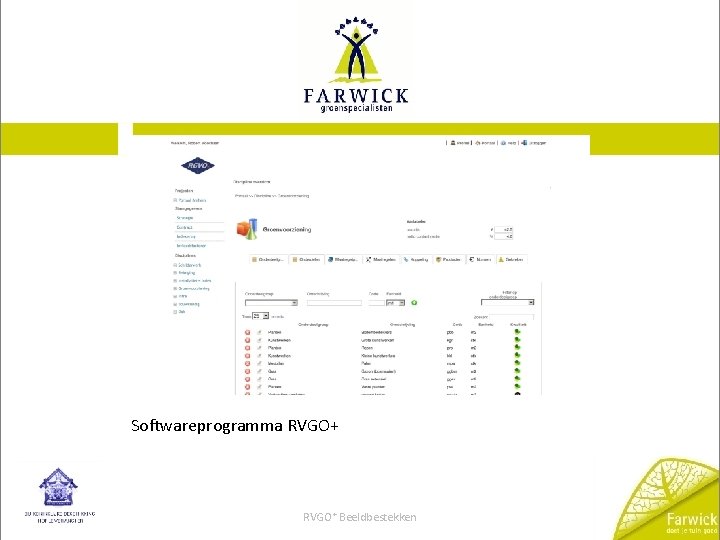FARWICK DOET JE TUIN GOED Softwareprogramma RVGO+ RVGO⁺ Beeldbestekken 
