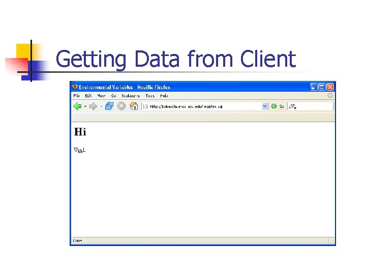 Getting Data from Client 