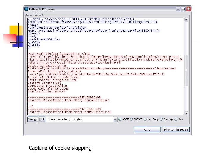 CGI: Maintaining State with Cookies Capture of cookie slapping 