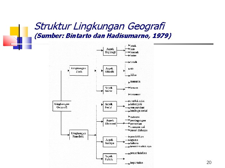 Struktur Lingkungan Geografi (Sumber: Bintarto dan Hadisumarno, 1979) 20 