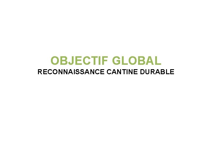 OBJECTIF GLOBAL RECONNAISSANCE CANTINE DURABLE 