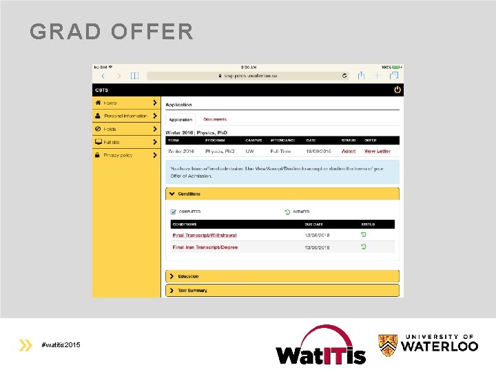 GRAD OFFER #watitis 2015 