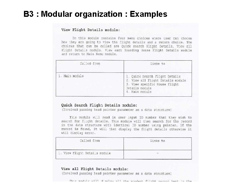 B 3 : Modular organization : Examples 