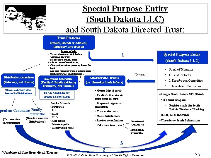 Special Purpose Entity (South Dakota LLC) and South Dakota Directed Trust: Trust Protector (Family,