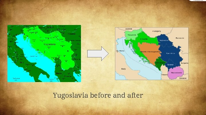 Yugoslavia before and after 