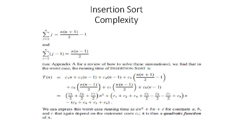 Insertion Sort Complexity 