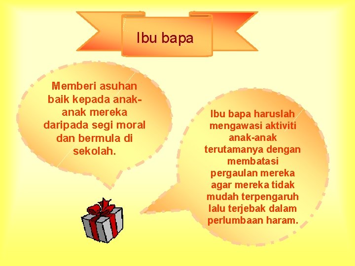 Ibu bapa Memberi asuhan baik kepada anak mereka daripada segi moral dan bermula di