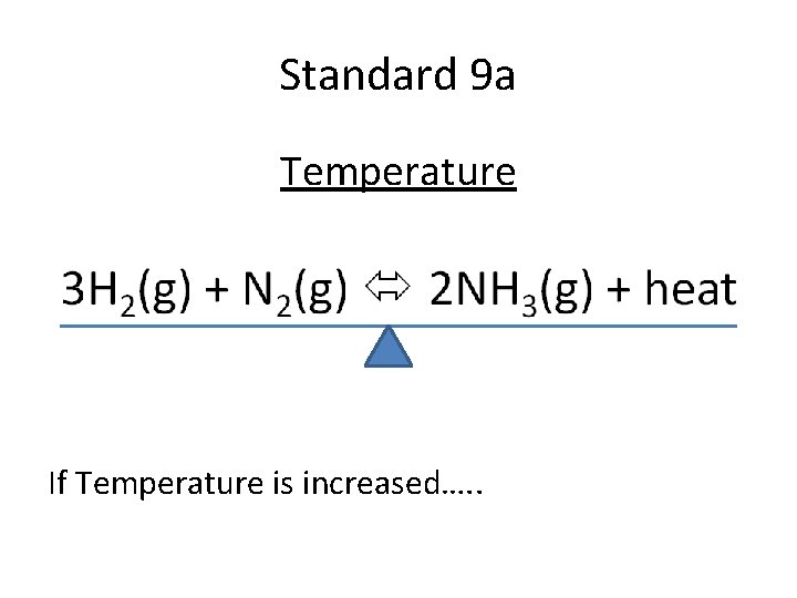 Standard 9 a Temperature If Temperature is increased…. . 