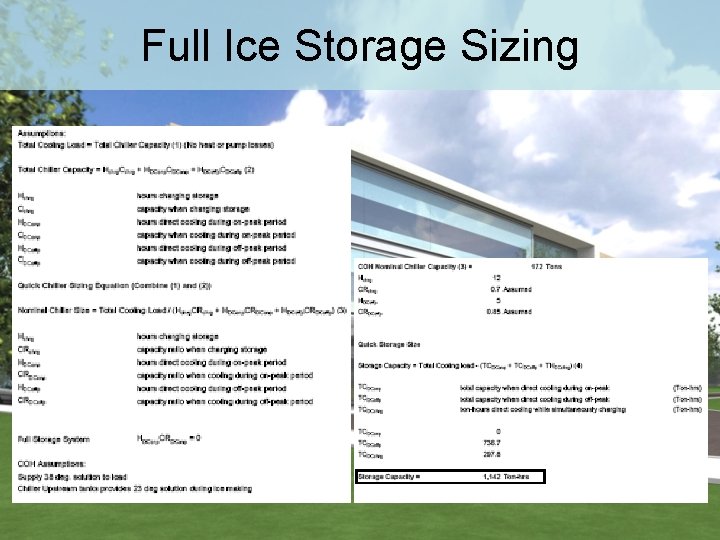 Full Ice Storage Sizing 