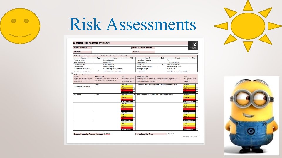 Risk Assessments 