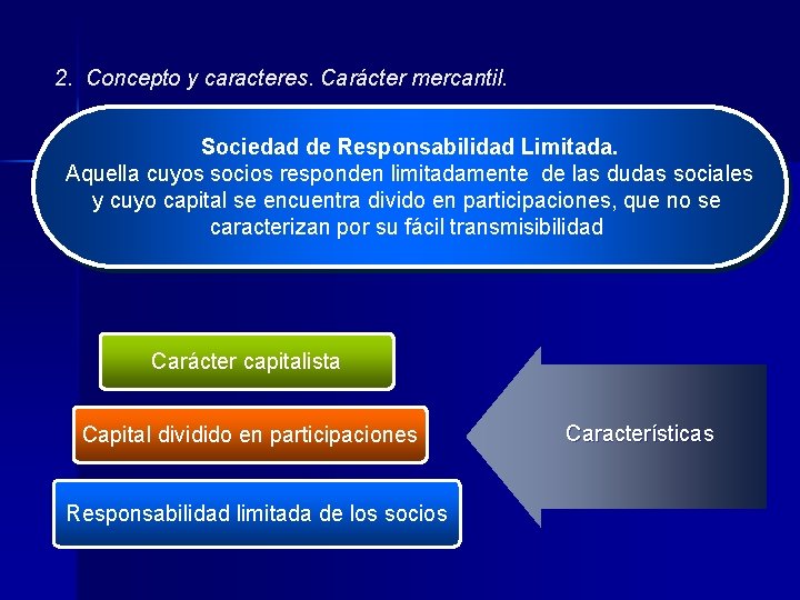 2. Concepto y caracteres. Carácter mercantil. Sociedad de Responsabilidad Limitada. Aquella cuyos socios responden