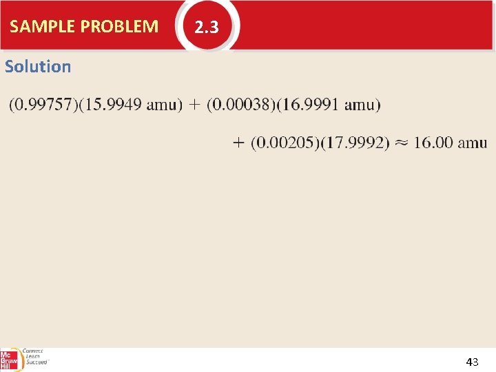 SAMPLE PROBLEM 2. 3 Solution 43 
