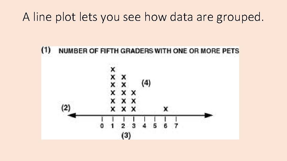 A line plot lets you see how data are grouped. 