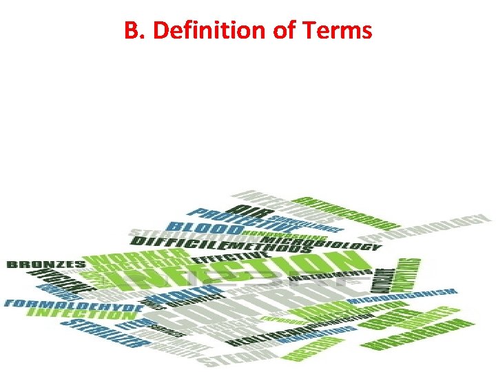 B. Definition of Terms 