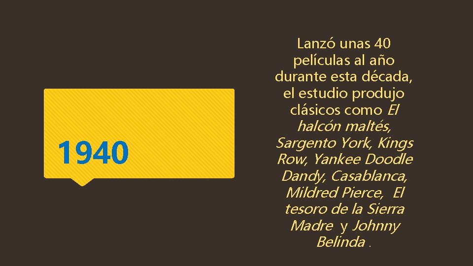 Lanzó unas 40 películas al año durante esta década, el estudio produjo clásicos como