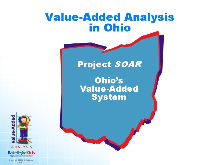 Value-Added Analysis in Ohio Project SOAR Ohio’s Value-Added System Copyright © 2006. Battelle for