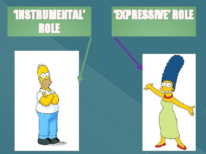 ‘INSTRUMENTAL’ ROLE ‘EXPRESSIVE’ ROLE 