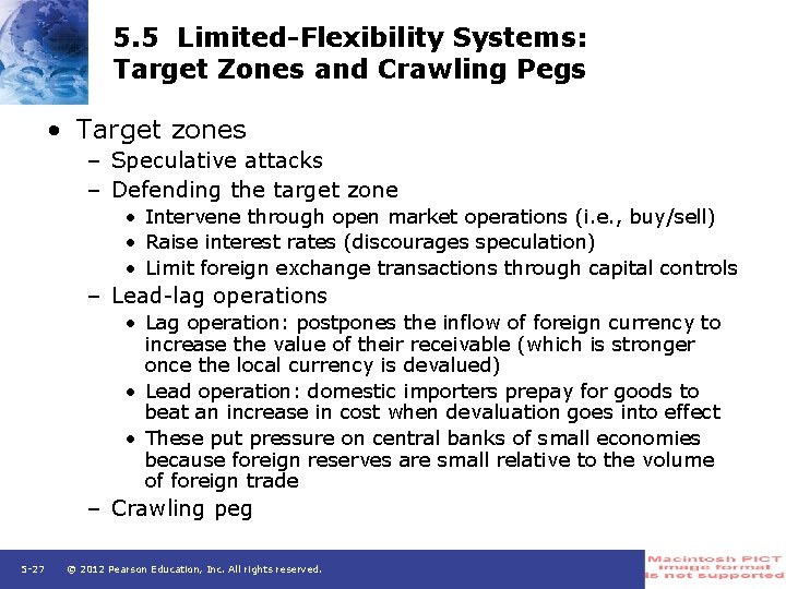 5. 5 Limited-Flexibility Systems: Target Zones and Crawling Pegs • Target zones – Speculative