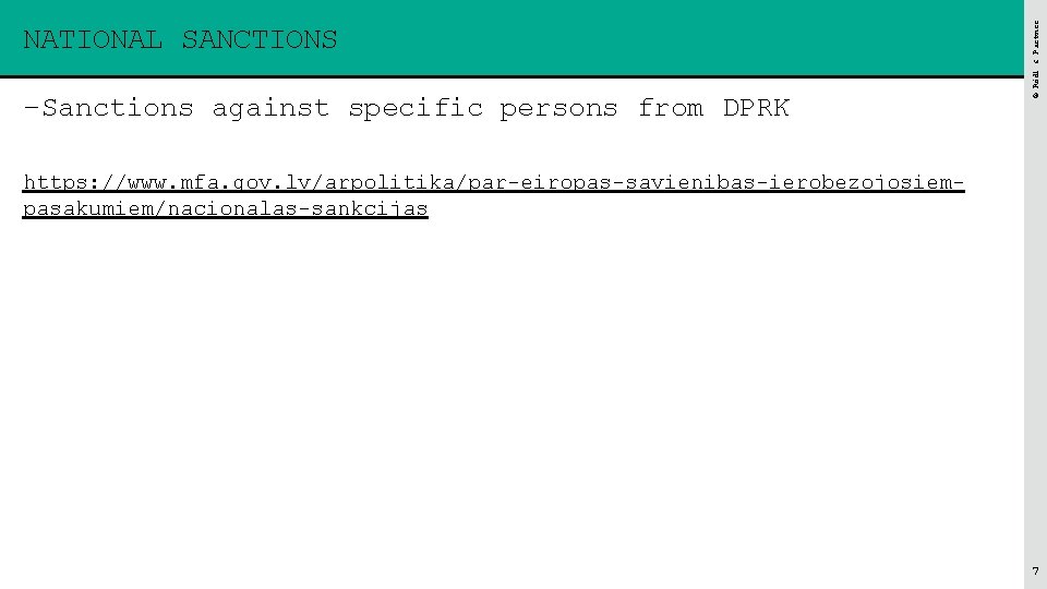 – Sanctions against specific persons from DPRK © Rödl & Partner NATIONAL SANCTIONS https: