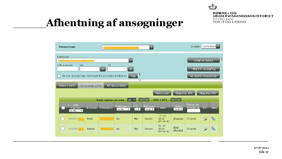 Afhentning af ansøgninger 17 -06 -2021 Side 37 