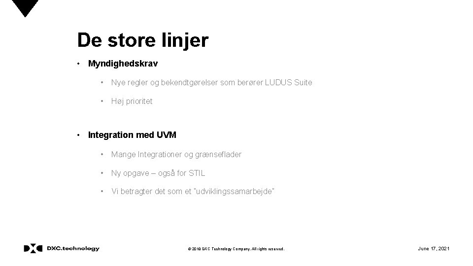 De store linjer • Myndighedskrav • Nye regler og bekendtgørelser som berører LUDUS Suite