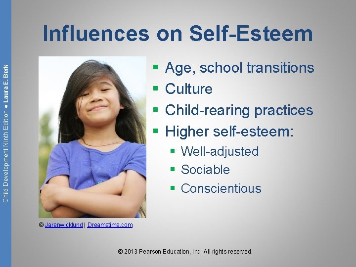Influences on Self-Esteem Child Development Ninth Edition ● Laura E. Berk § § Age,