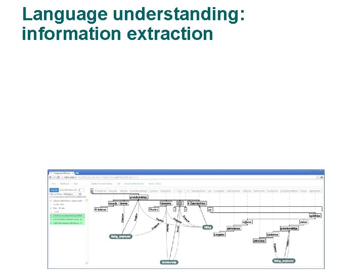 Language understanding: information extraction 