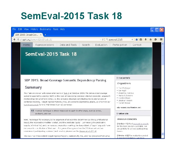 Sem. Eval-2015 Task 18 