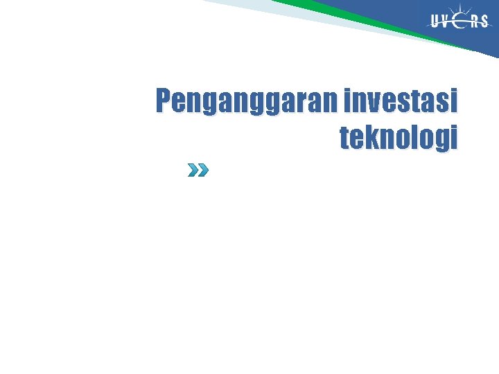 Penganggaran investasi teknologi 