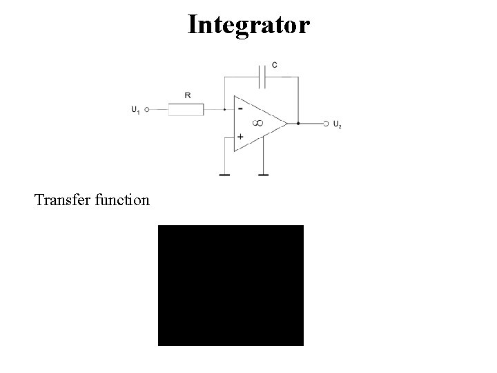 Integrator Transfer function 