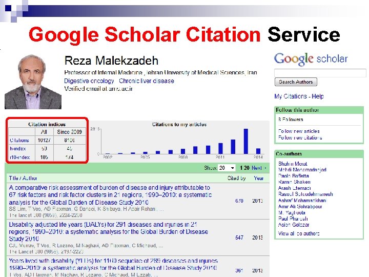 Google Scholar Citation Service 