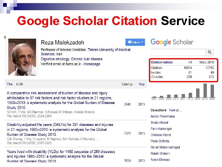 Google Scholar Citation Service 