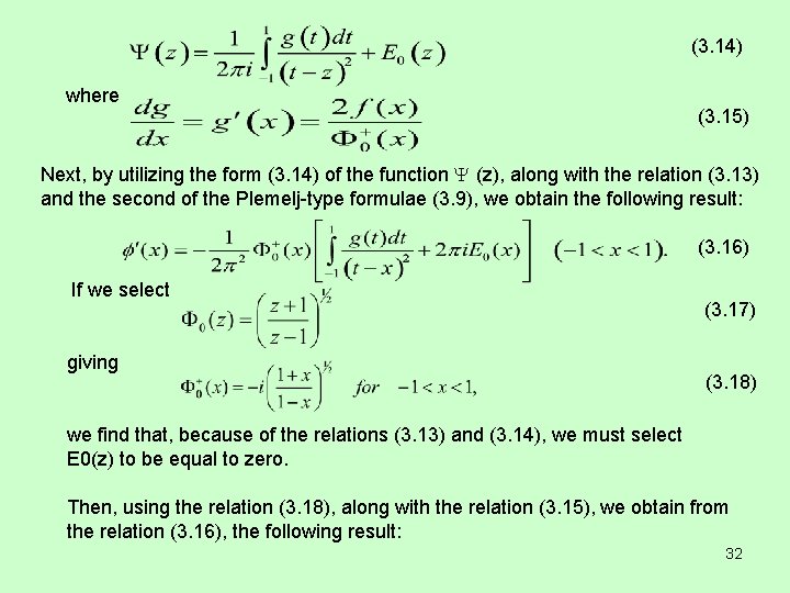 (3. 14) where (3. 15) Next, by utilizing the form (3. 14) of the