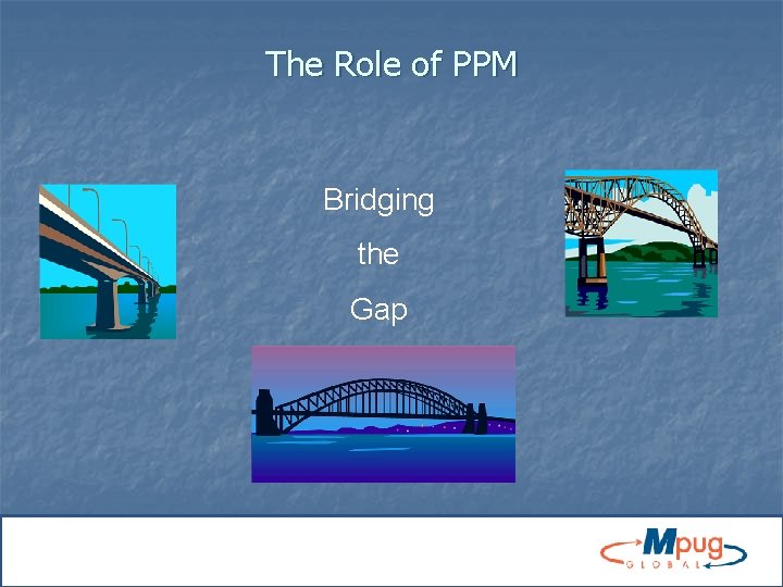 The Role of PPM Bridging the Gap 
