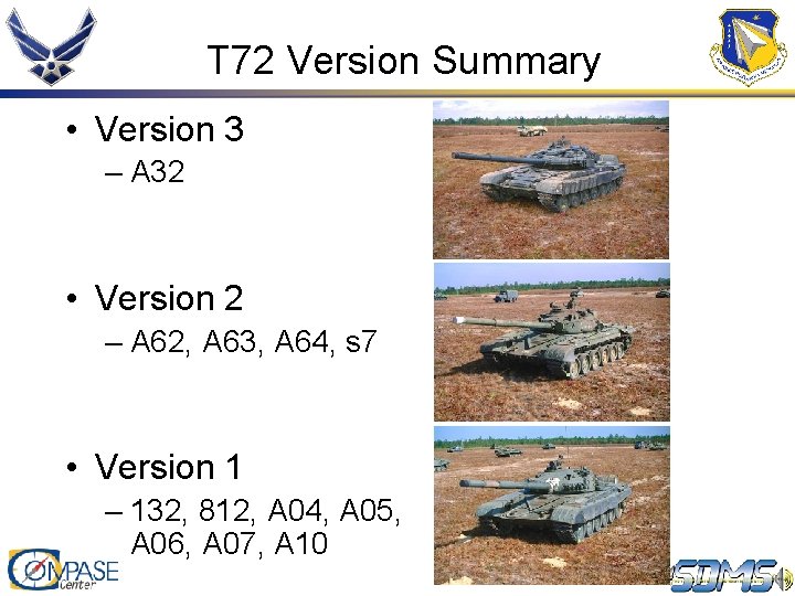 T 72 Version Summary • Version 3 – A 32 • Version 2 – T 72 Version Summary • Version 3 – A 32 • Version 2 –