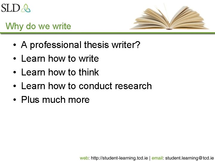Why do we write • • • A professional thesis writer? Learn how to