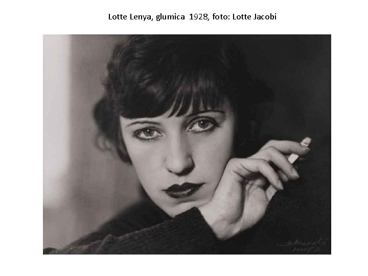 Lotte Lenya, glumica 1928, foto: Lotte Jacobi 