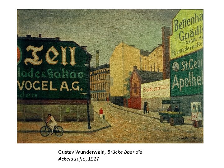 Gustav Wunderwald, Brücke über die Ackerstraße, 1927 