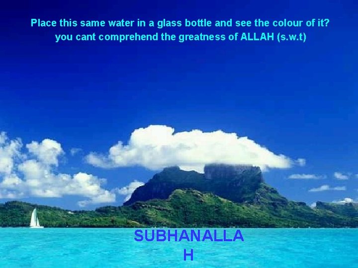 Place this same water in a glass bottle and see the colour of it?